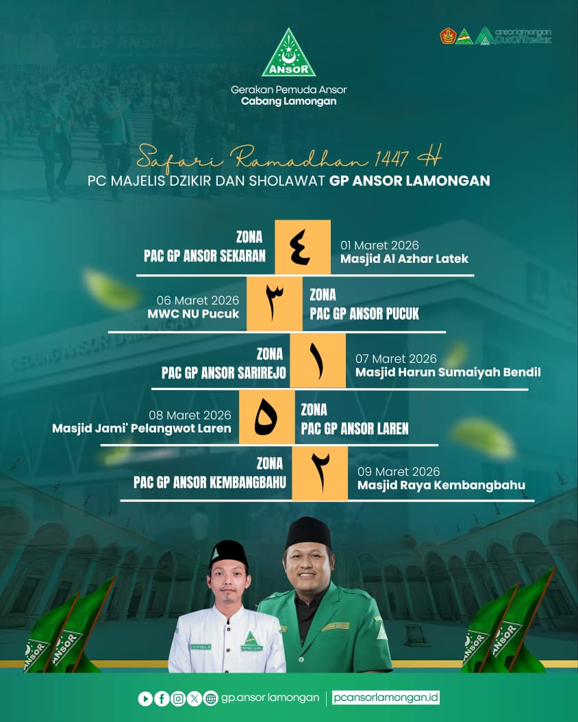 PC GP Ansor Lamongan Gelar Safari Ramadhan di Lima Zona, Perkuat Konsolidasi dan Khidmah Kader