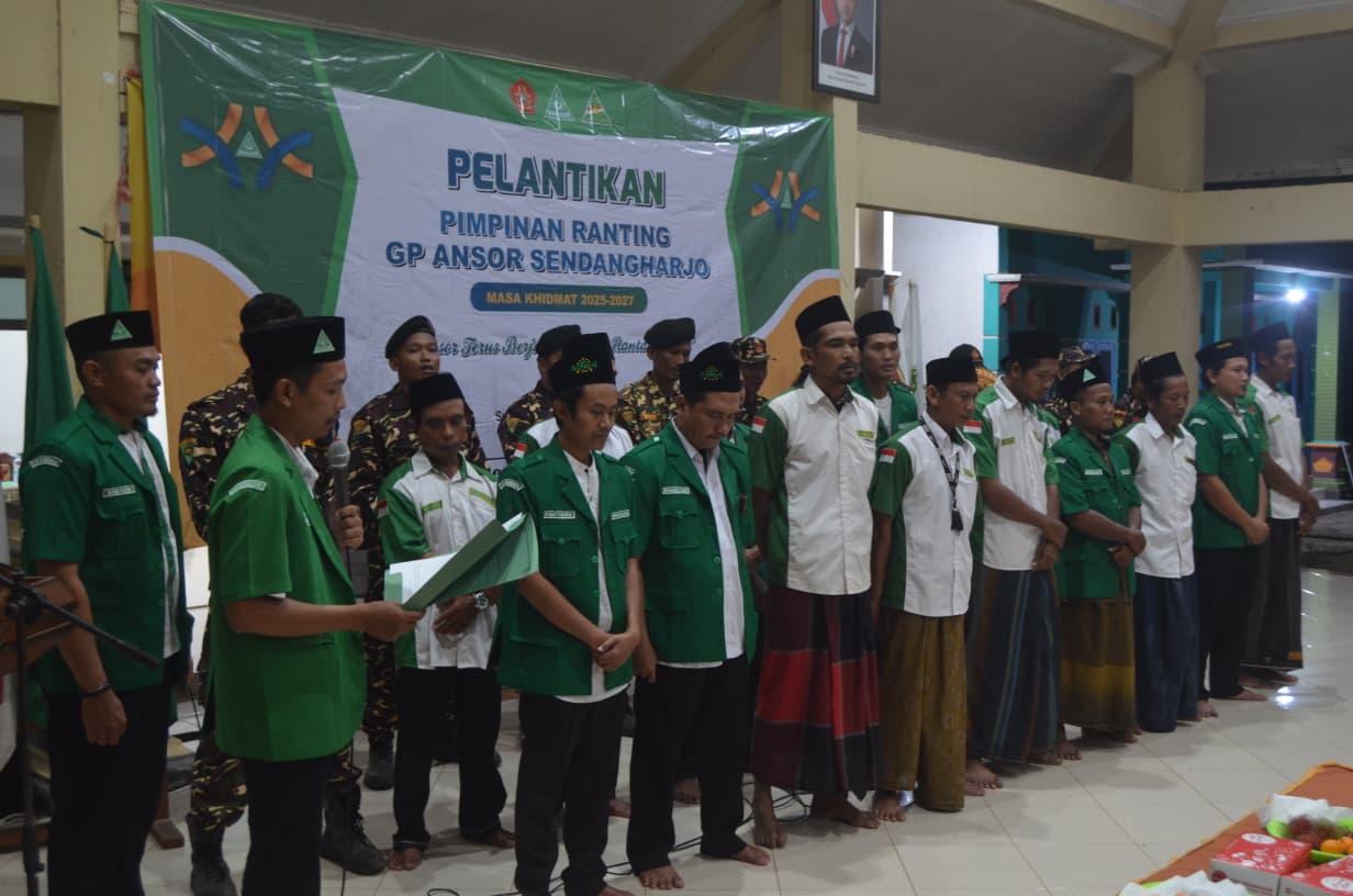 PR GP Ansor Sendangharjo Resmi Dilantik, Teguhkan Komitmen Pengabdian