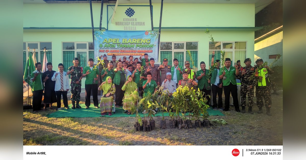 Tanam Pohon untuk Generasi Mendatang, Ansor Brondong Gelorakan Gerakan Hijau